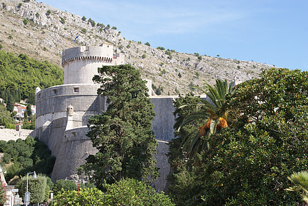 Dubrovnik, Kroatia, Tour, Matkailu, Castle, seinät, kivet