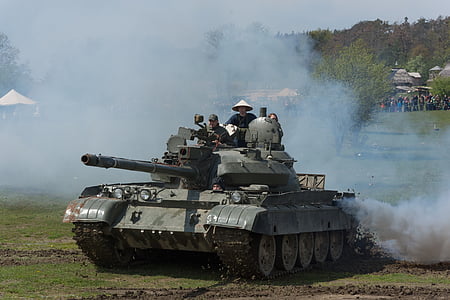 坦克, 战斗, 军队, 让, 吸烟, 战争, 坦克战斗