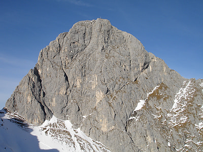 Gimpel, steile Wand, Felswand, Südwand, Berge, Alpine, Tirol