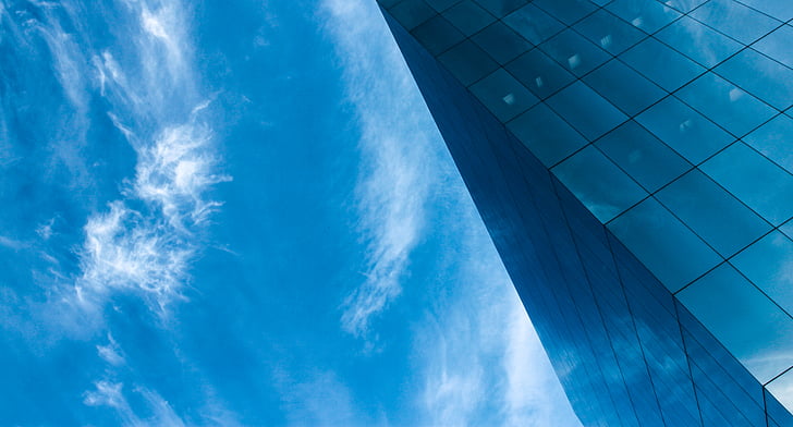 architecture, building, infrastructure, blue, sky, tower, skyscraper
