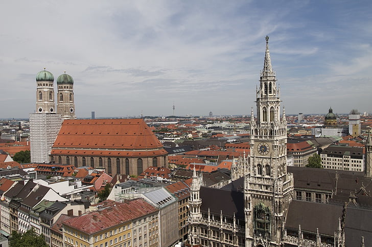 Bavière, Allemagne, Munchen, Munich, architecture, paysage urbain, célèbre place