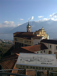 Madonna del sasso, samostan, Ticino, povijesno, Crkva, Madonna, Švicarska