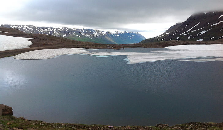 Island, jezero, ledovec, Fjord
