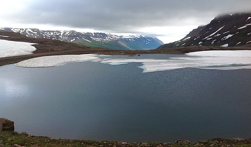 Islandija, ežeras, ledynas, fiordo