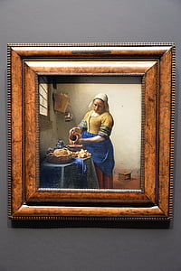 Vermeer, pieno produktai, tapyba, šviesos, aukso amžius, Olandijoje, meistrų šviesos