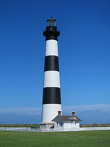 lighthouse, bodie island, north carolina, tourism, beacon, light, coast