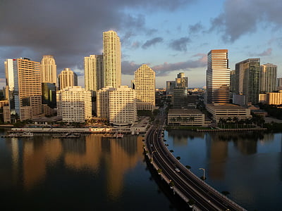 Miami, Florida, Ocean, skyline, City, bybilledet, Tower