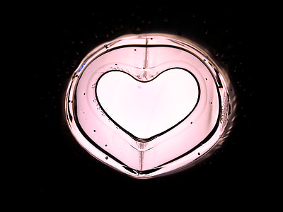 Art, szív, szív alakú, rózsaszín, lichtspiel, üdvözlet, szép
