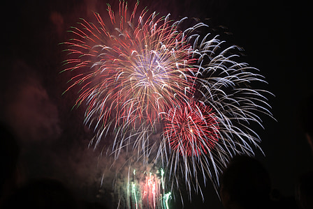 focuri de artificii, alb, Red, lumina, culoare, anul nou lunar, frumos