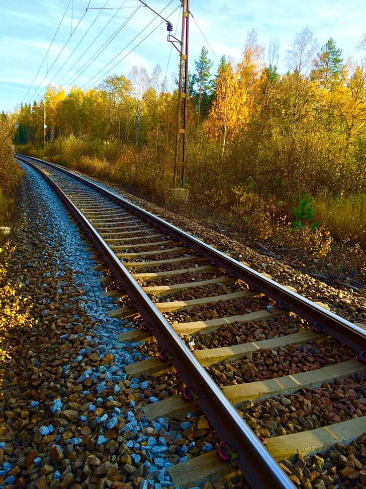 track, rail, railway, railroad tracks, railroad track