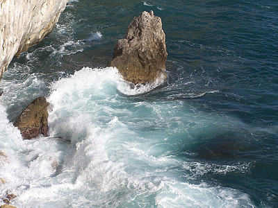 Береговая линия, Амальфи, мне?, скалы, Италия, Средиземноморская, морской пейзаж