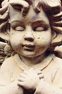 statue, figur, skulptur, kvinde, Angel, ansigt, kunst