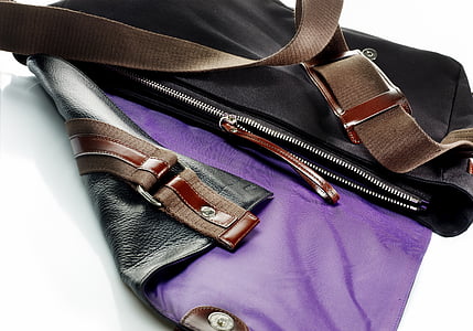 bag, leather, black, business, purple, no people, work tool
