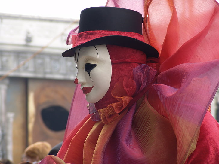 Venècia, Itàlia, Carnaval, dia, venda al detall, a l'exterior, infantesa