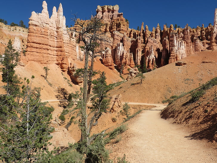 bryce, hoodoos, sandstone, southwest, landscape, desert, formation