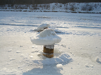 ön Usedom, vinter, Ice, champinjoner, svamp, Östersjön, havet