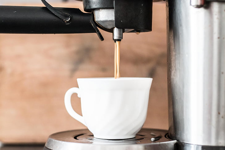 coffee, coffee maker, restaurant, cafe, espresso, machinery, drink