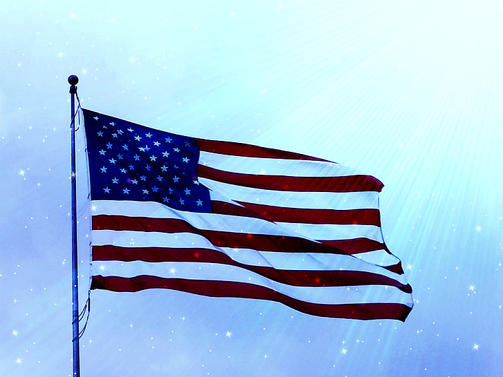 bandeira americana, bandeira EUA, Bandeira, americana, símbolo, Estados Unidos da América, nacional