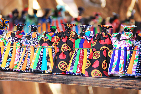 ляльки, Намібія, гереро, барвистий, возився, свято, Африка