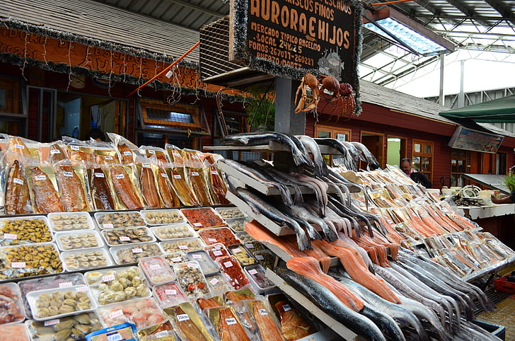 fisk, markedet, Chile