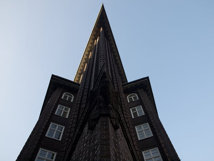 Hamburk, Zweiradperle, budova, Architektura, cihla, historicky, orientační bod