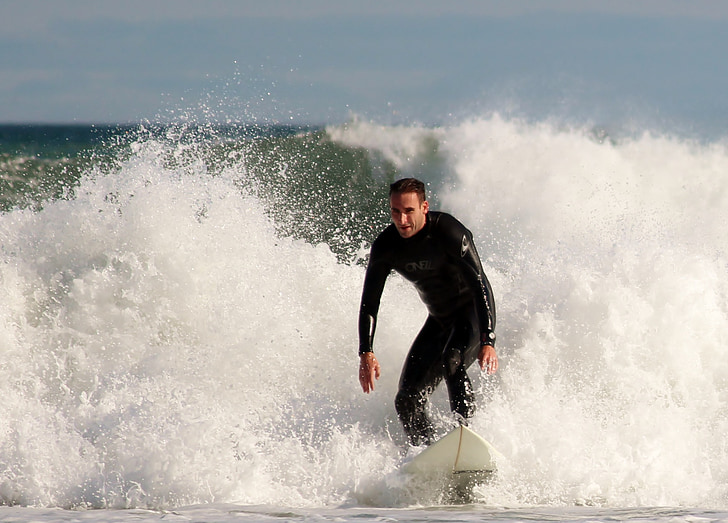 surfer, σανίδα του σερφ, θαλάσσια σπορ, στη θάλασσα, Ωκεανός, νερό, αφρώδες υλικό