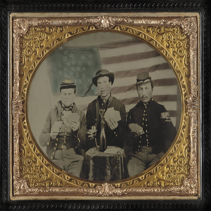 građanski rat, Konfederacije, vojnici, Zastava, Američki, cigara, za nepušače