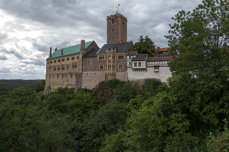 Thüringen Tyskland, Eisenach, slottet, Wartburg castle, kulturarv, verdensarv