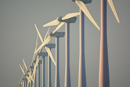 naturaleza, molinos de viento, Países Bajos, energía eólica, Ver, mechas, energía verde