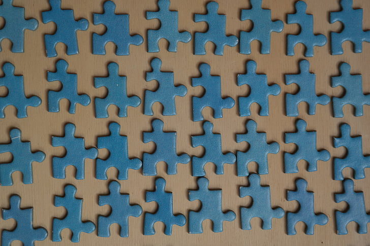 puzzle osad, puzzle, piecing koos, raske, kaetud mälukaardid, üksused, sorditud