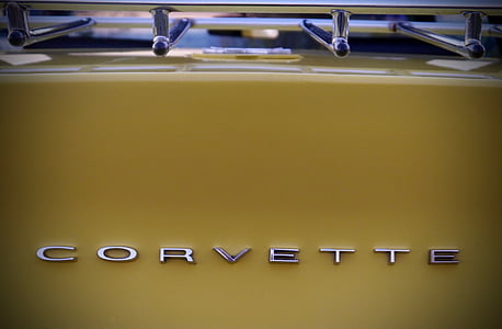 Corvette, Oldtimer, auto, istoric, vehicul, galben, clasic