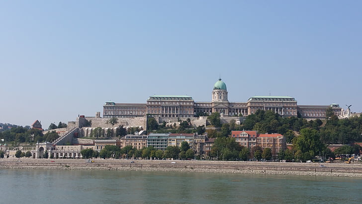 Boedapest, kasteel Buda, Donau, Landmark, Hongaars, Buda, stad