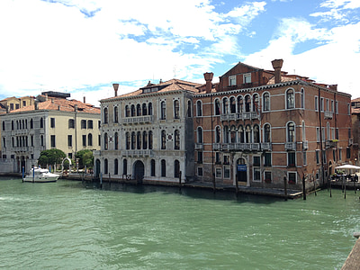 Venecija, kanalai, vandens, Miestas, Italija, mėlynas vanduo, lauke