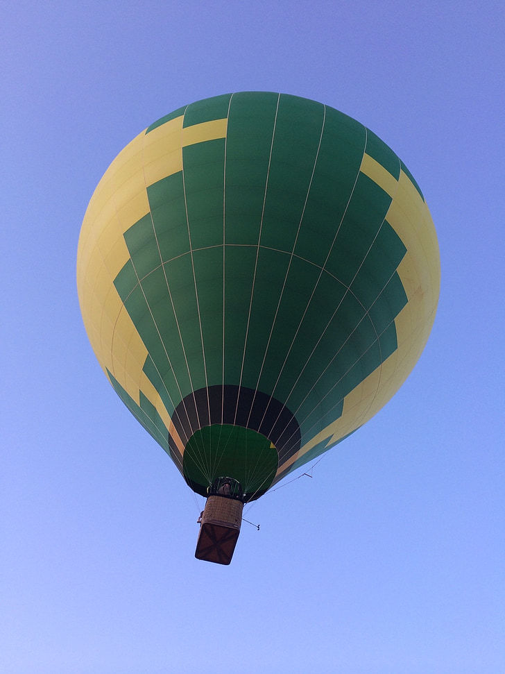 karšto oro balionu, balionas, dangus, spalvinga, skrydžio, plūdė, krepšys