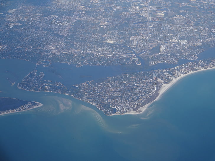 Florida, Gulf coast, Flygfoto, resor, kusten, Amerika, USA