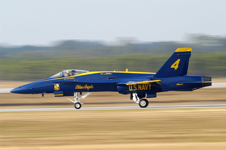 Ángeles azules, avión, vuelo, pista de aterrizaje, escuadrilla de la demostración, Marina de guerra, Estados Unidos
