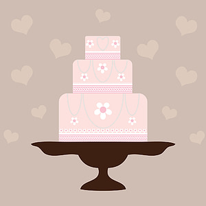 kage, Pink, mad, Sød, dessert, fødselsdag, fest