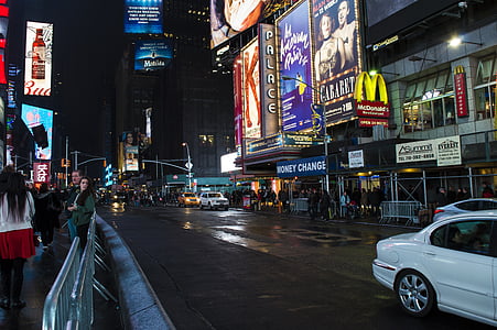 Таймс-сквер, Нью-Йорк, США, Улица, дорога, город, цикл