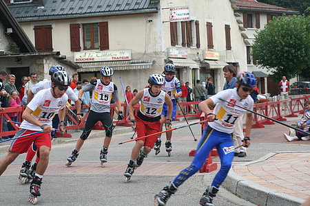 korcsolya, sport, Franciaország, Vörös, verseny, az emberek, versenysport