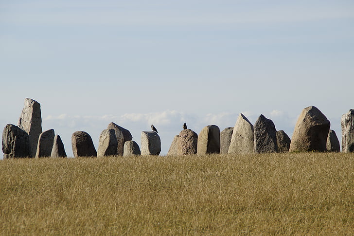 kameny, Kamenná loď, posvátné místo, Viking, dlaždičské, náboženství, kultura