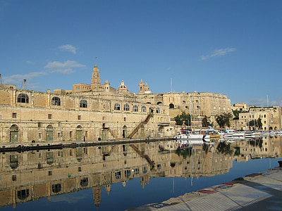 Malta, taevas, pilved, Canal, veetee, laevade, paadid