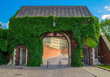 Wawel, Castle, Krakkó, Lengyelország, Európa, kapuk, turizmus