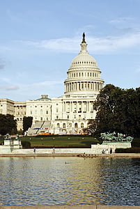 Washington, Capitool, beleid, koepel, Parlement, monument, het platform
