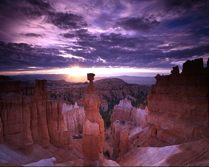 táj, Thor kalapács, Bryce canyon, nemzeti park, Utah, Amerikai Egyesült Államok, Hoodoo