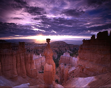 ainava, Thor ir āmurs, Bryce canyon, Nacionālais parks, Utah, ASV, Hoodoo