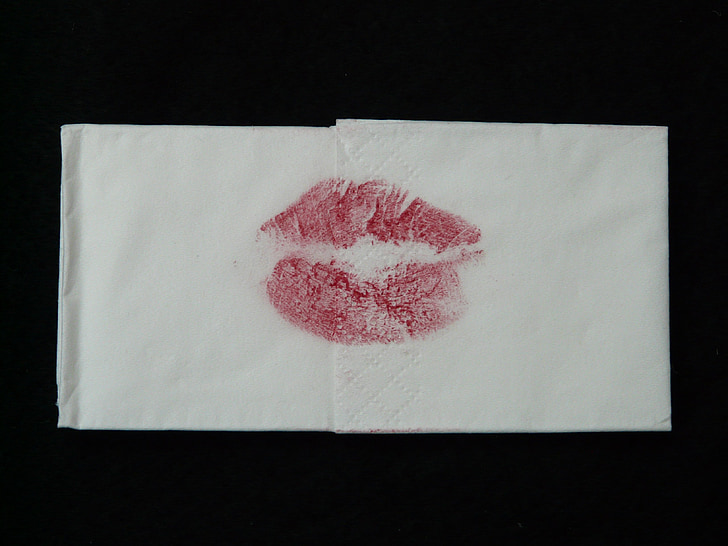 poljub, poljub na usta, ustnice, ljubezen, romance, rdeča, ponatis