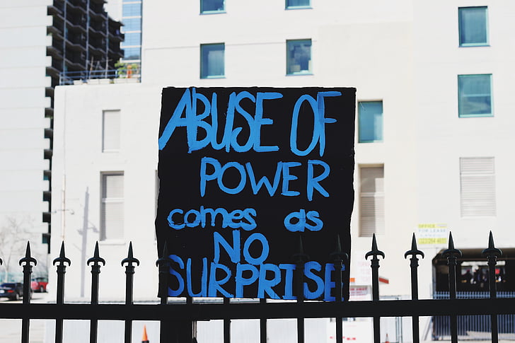 black, blue, abuse, power, come, surprise, signage