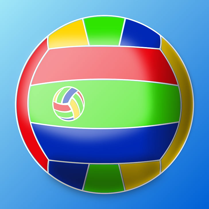 ballon, volley-ball, Ball, sport, drapeau, cercle, symbole