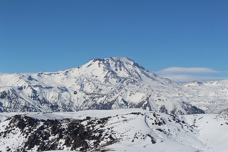vulkan, snö, landskap, Cordillera, Chile, Anderna, Nevado