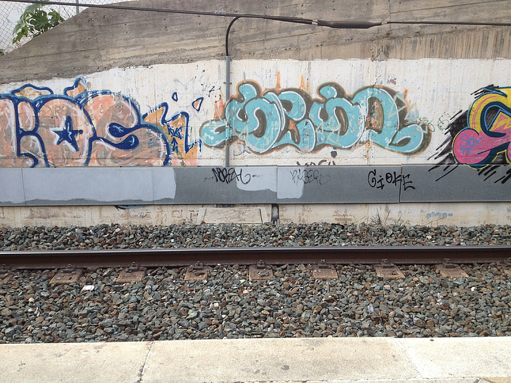 graffitti, aerosol, pintura, urbana, calle, pared, diseño